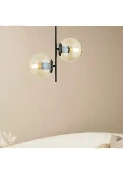 Apliqa Malibu 2 Li Siyah Bal Camlı Modern Genç Odası Avizesi ve Özellikleri