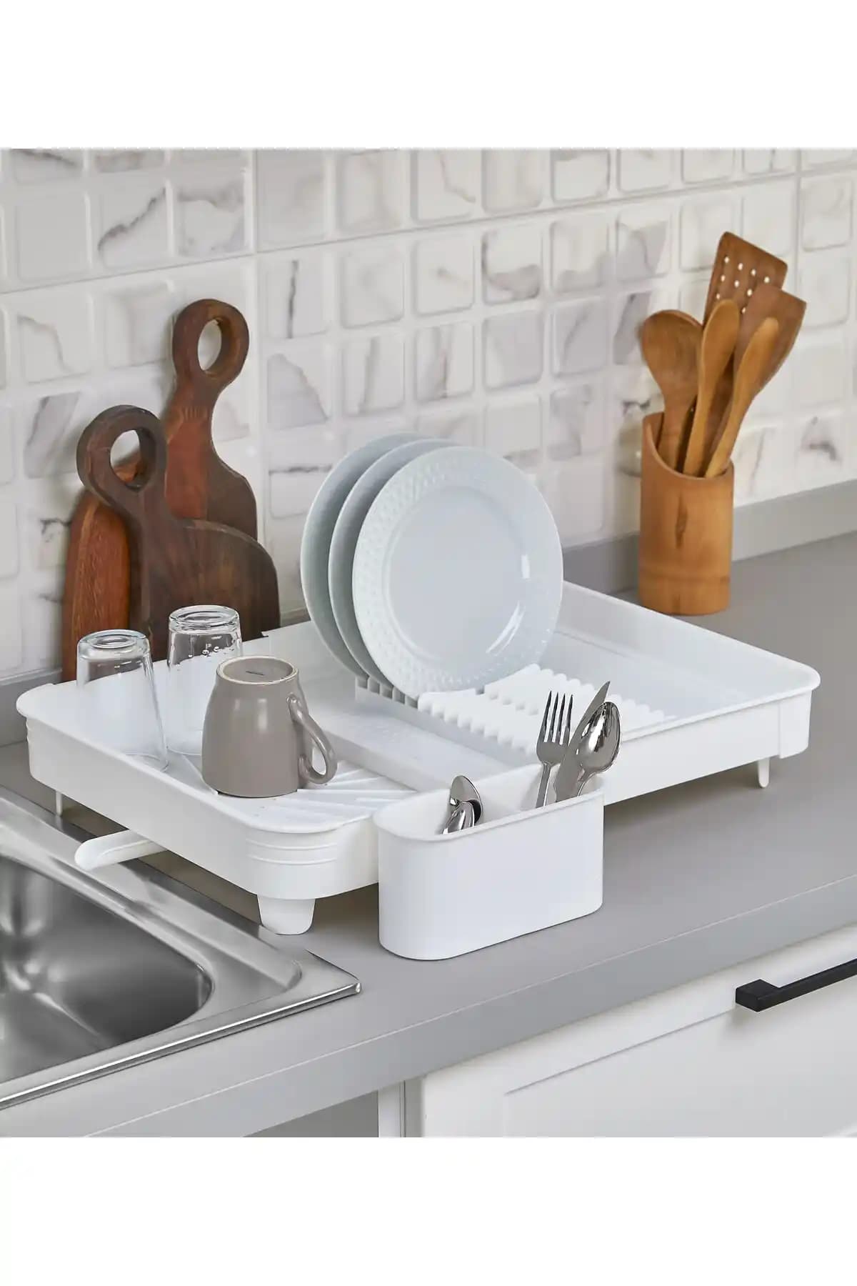 ASlife Açılır Kapanır Sürgülü Bulaşıklık ile Mutfak Düzeninizi Modern ve Pratik Hale Getirin