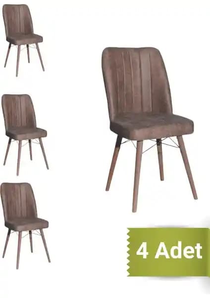 Avenza Living Kare Gold 4'lü Sandalye Modern Tasarım ve Dayanıklı Malzeme Özellikleri