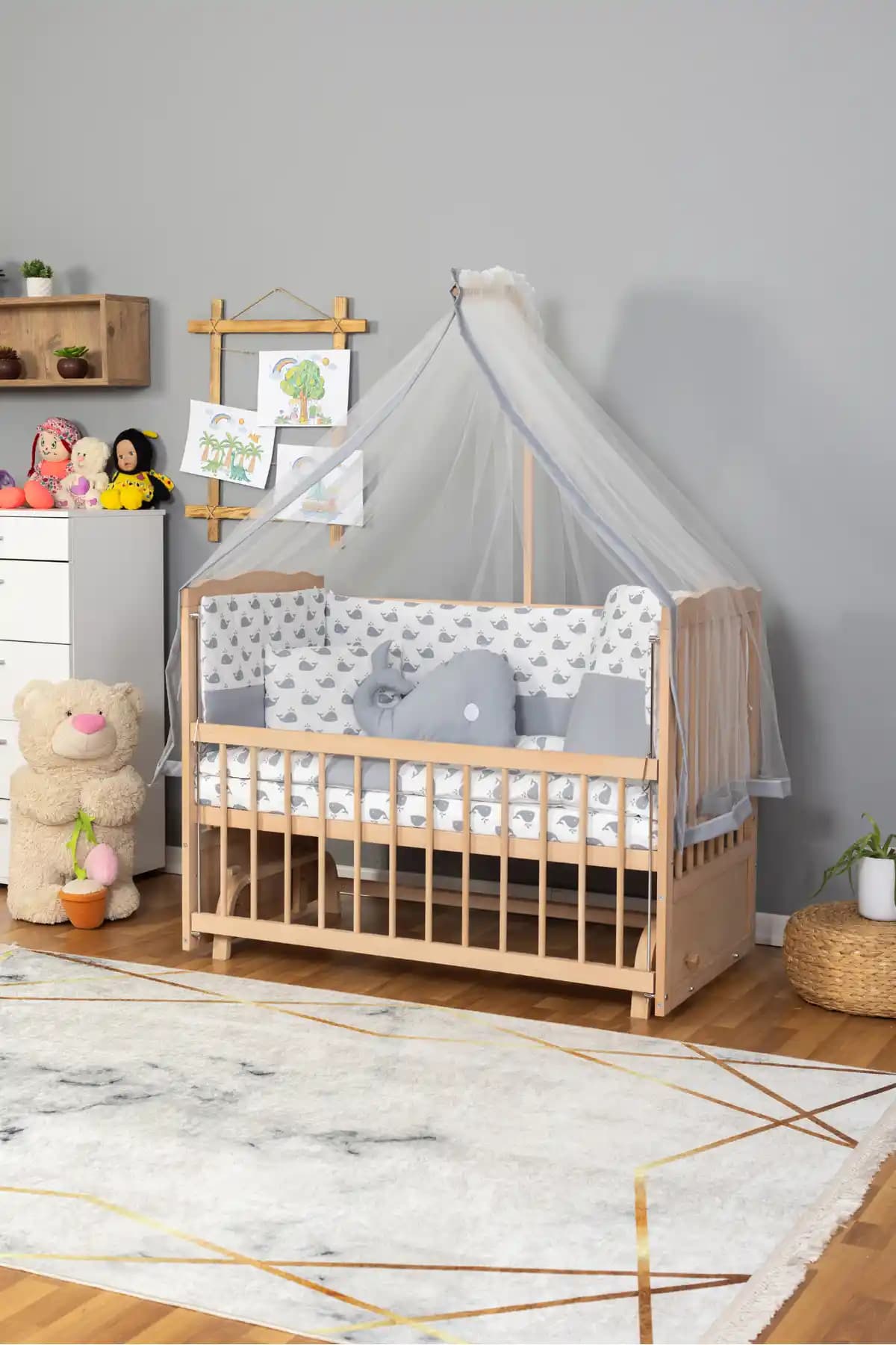 Bamgidoo Ahşap Doğal Beşik: Güvenli, Estetik ve Fonksiyonel Bebek Uyku Çözümü