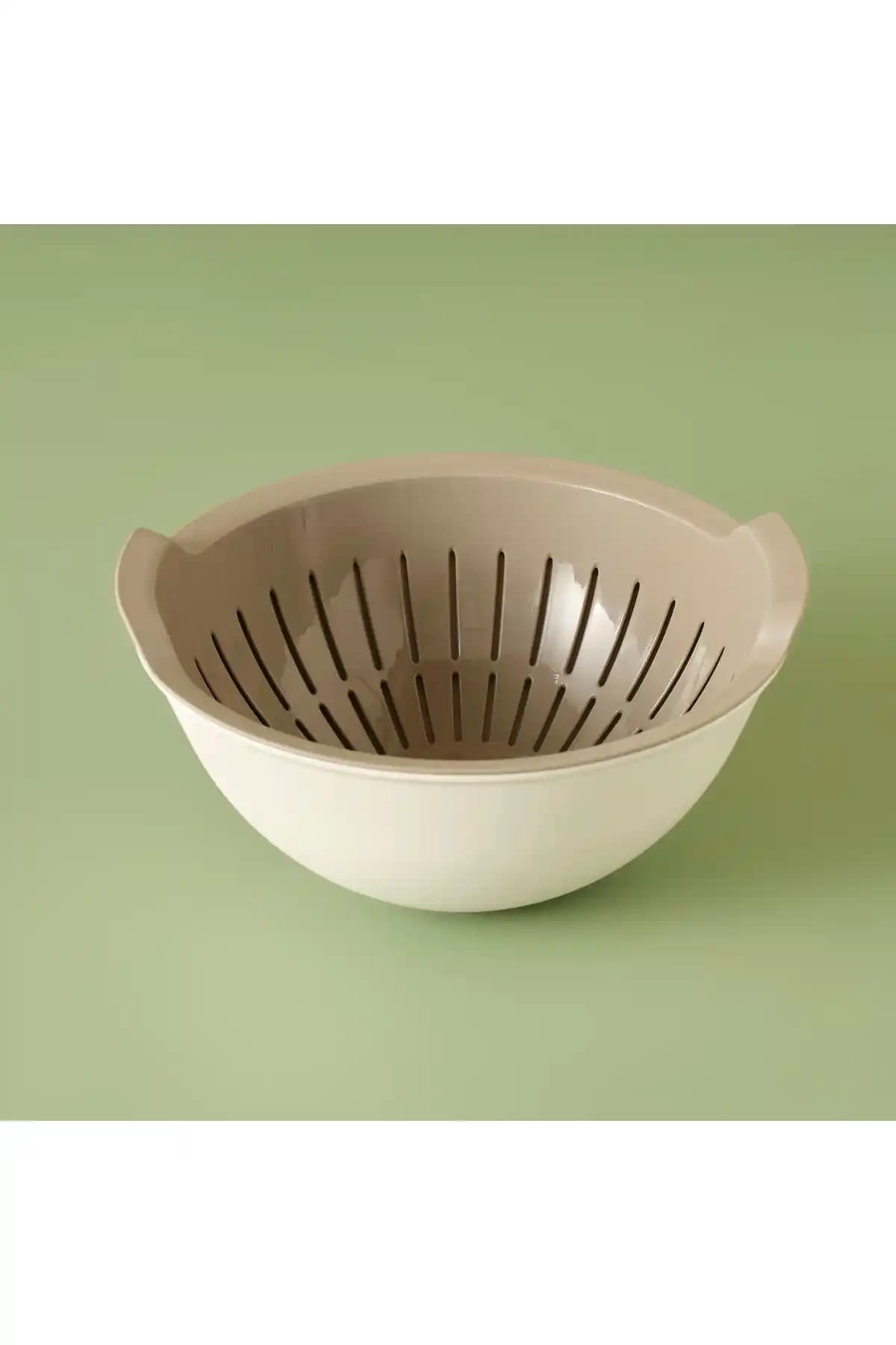 Bella Maison Handle Kaseli Süzgeç Bej: Dayanıklı ve Şık Mutfak Süzgeçleri