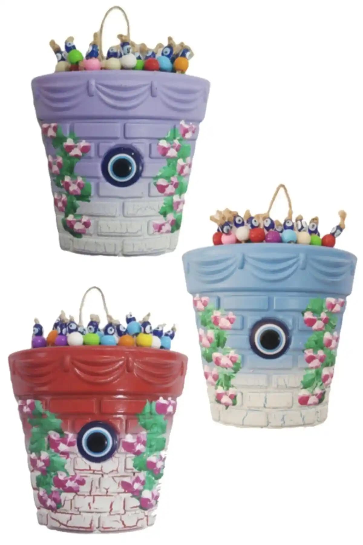 Bimbambom Nazar Boncuklu Duvar Süsü Modern ve Şık Dekoratif Aksesuar