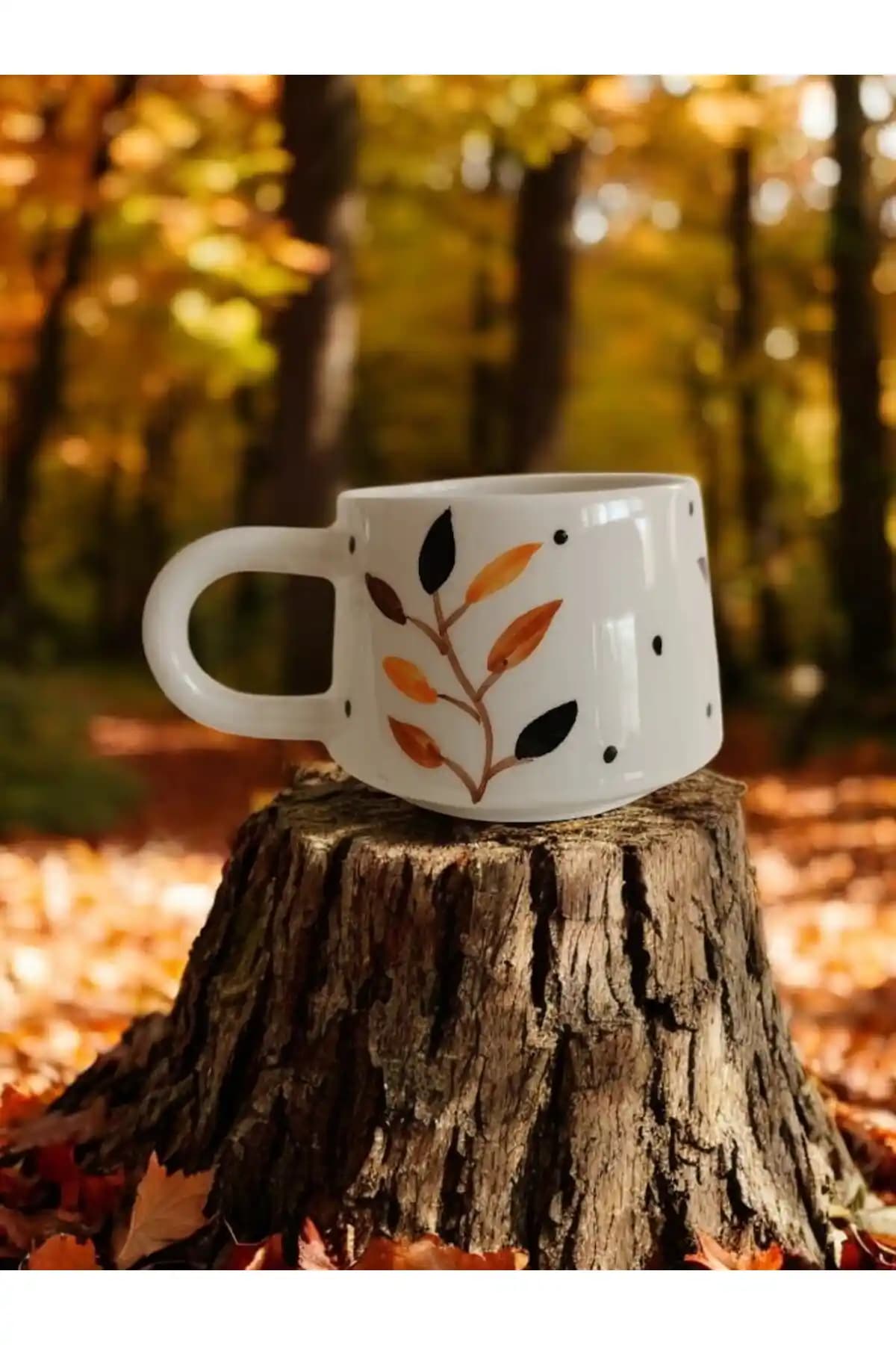 Bozkır Desenli Geleneksel Türk Seramik Kupa - El İşçiliği ve Modern Tasarım