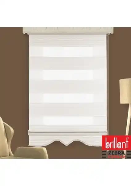 Brillant Zebra Perde Pliseli Ekru Etek: Modern ve Dayanıklı Dekorasyon Çözümü