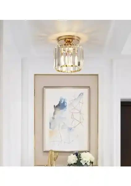 Burenze Modern Luxury Plafonyer Kristal Taşlı Avize: Şık ve Dayanıklı İç Mekan Aydınlatması