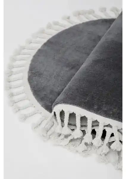 Dijidekor Koyu Gri Oval Post Dokuma Halı: Modern Tasarım ve Fonksiyonellik Bir Arada