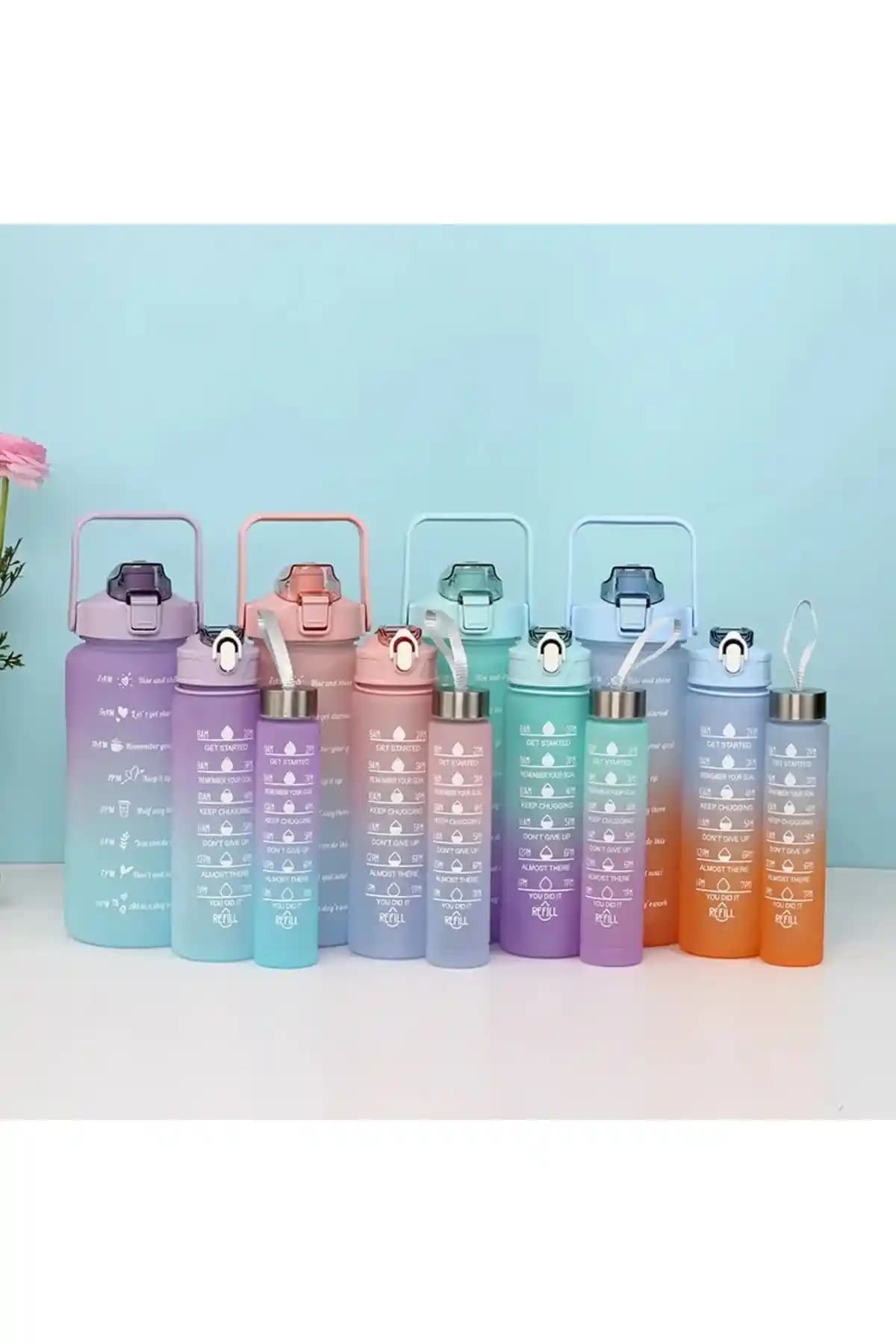 DMR Motivasyon Su Matarası 2000 ml Kapasiteli Sağlıklı ve Pratik Kullanım İçin