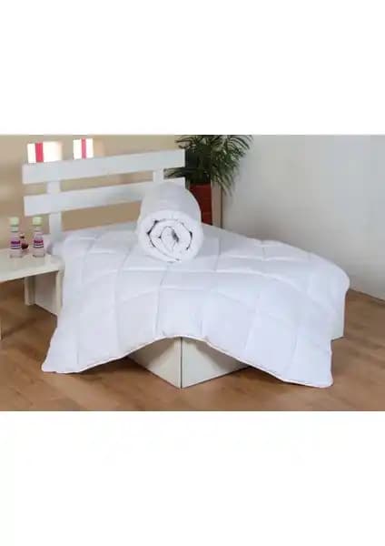 Eponj Home Mikrofiber Silikon Tek Kişilik Yorgan Beyaz 4 Mevsim Kullanım İçin Uygun