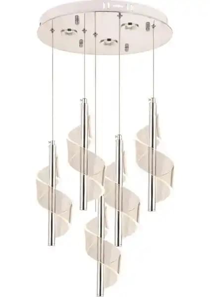 Eray Aydınlatma P7077-4+1 Modern LED Avize Geniş Alanlar İçin Şık ve Enerji Verimli Tasarım