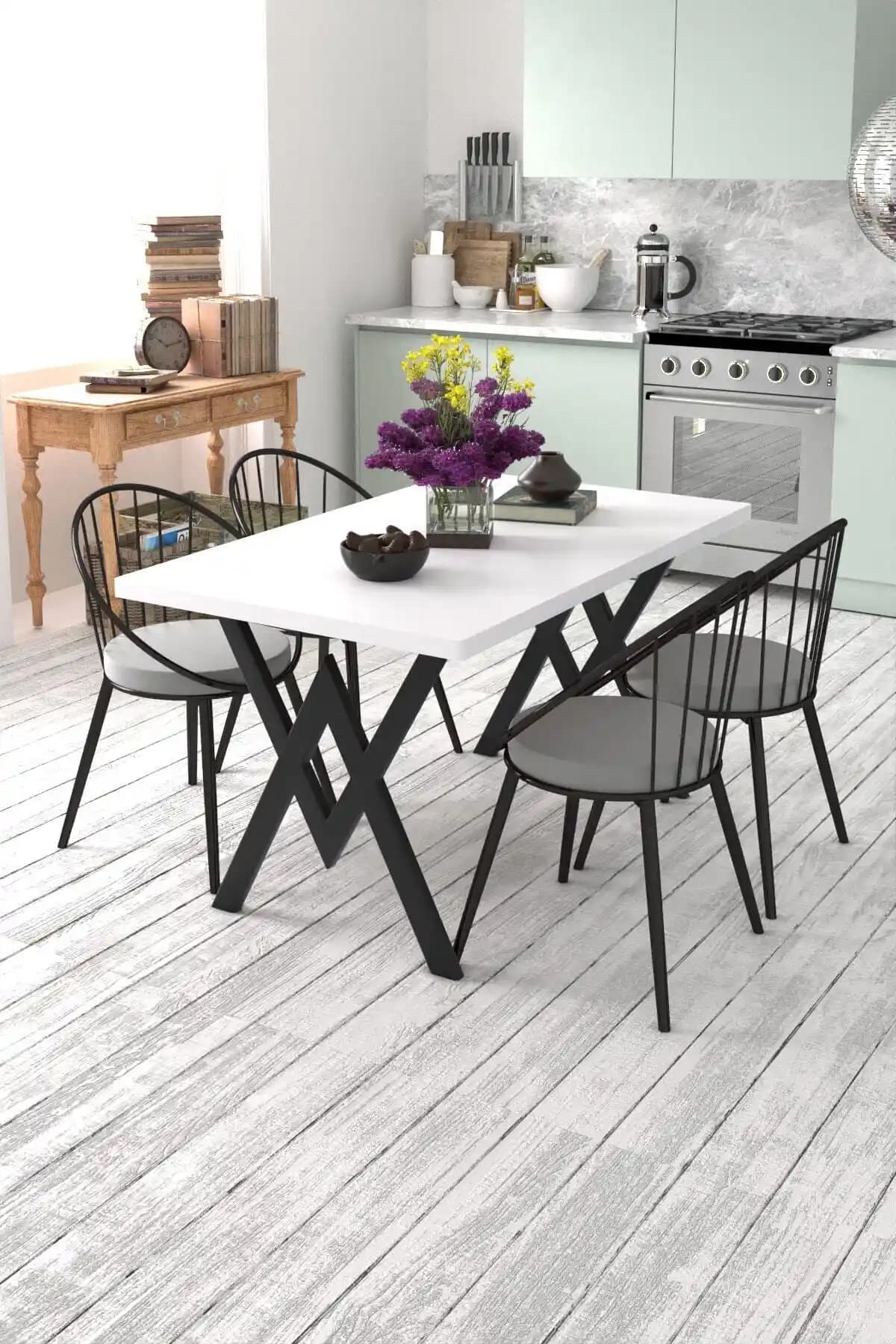 Evdemo Eylül 4 Kişilik Modern Mutfak Masası Takımı İncelemesi ve Özellikleri