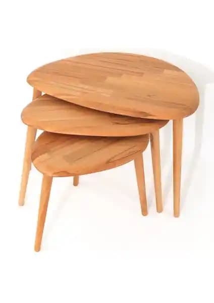 Faw Decor Naturel Masif Doğal Zigon Sehpa Seti: Modern ve Dayanıklı Tasarımın Detaylı İncelemesi