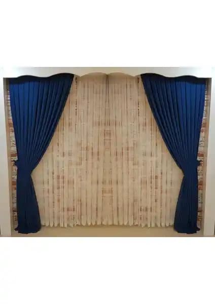 Figen Perde Koyu Mavi Kadife Fon Perde: Estetik ve Dayanıklılığı Bir Arada Sunar