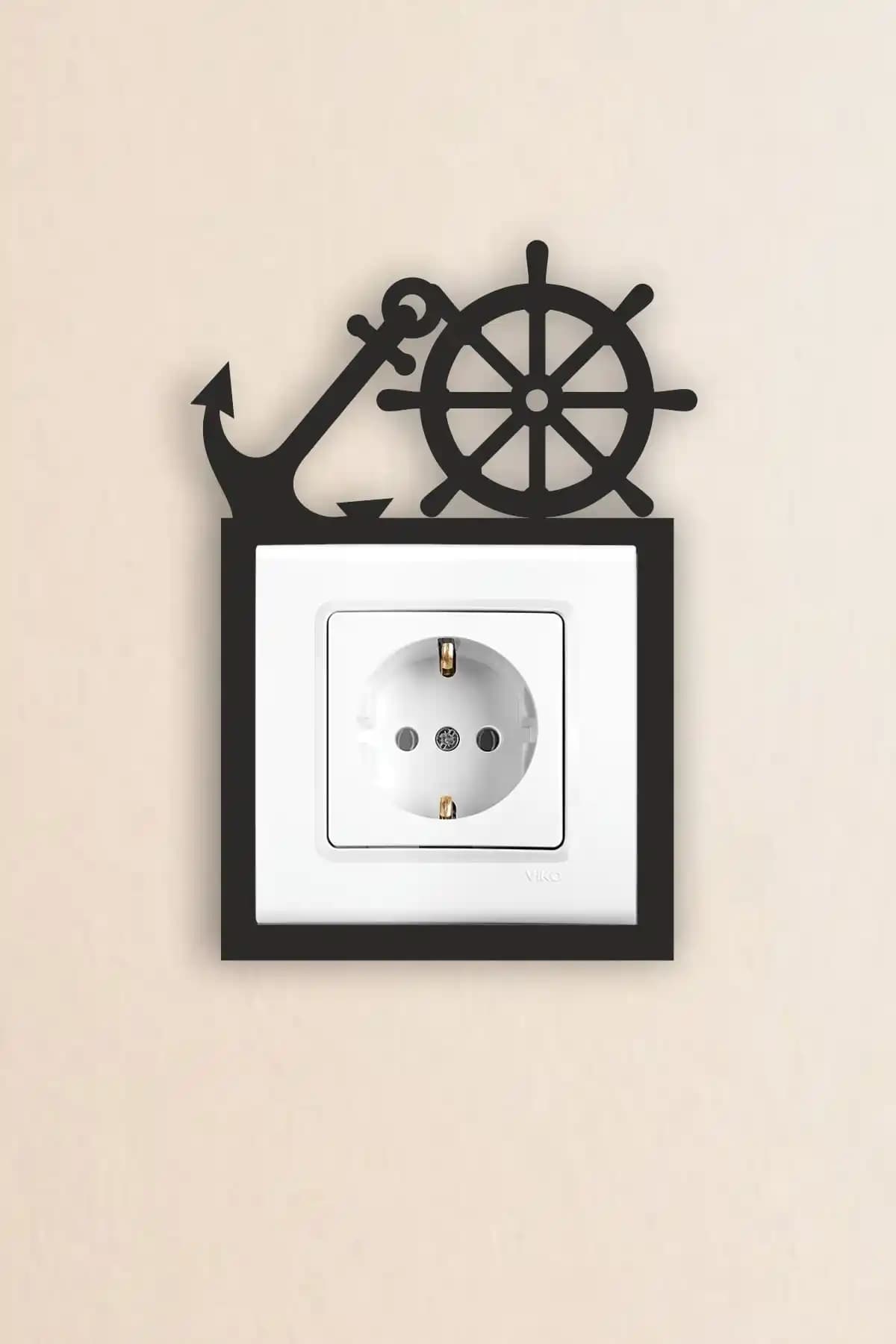 Genel Markalar Denizci Ahşap Priz ve Anahtar Çerçevesi Modern İç Mekanlar İçin Şık Tasarım