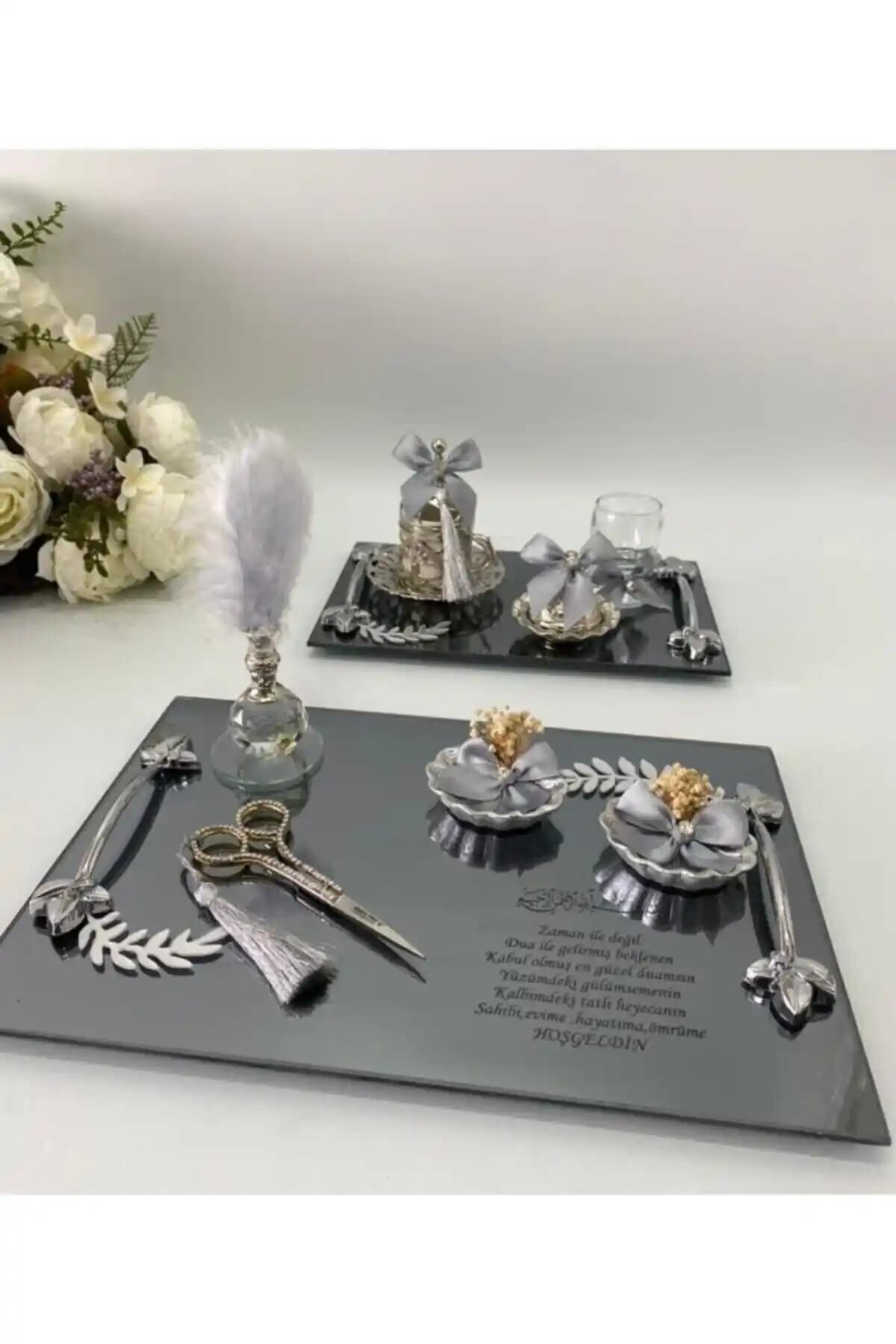 Genel Markalar Söz Tepsisi Nişan ve Damat Kahvesi için Estetik ve Dayanıklı Tasarım