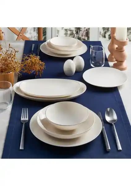 Güral Porselen Atina 60 Parça Yemek Takımı Şık ve Dayanıklı Tasarım Özellikleri