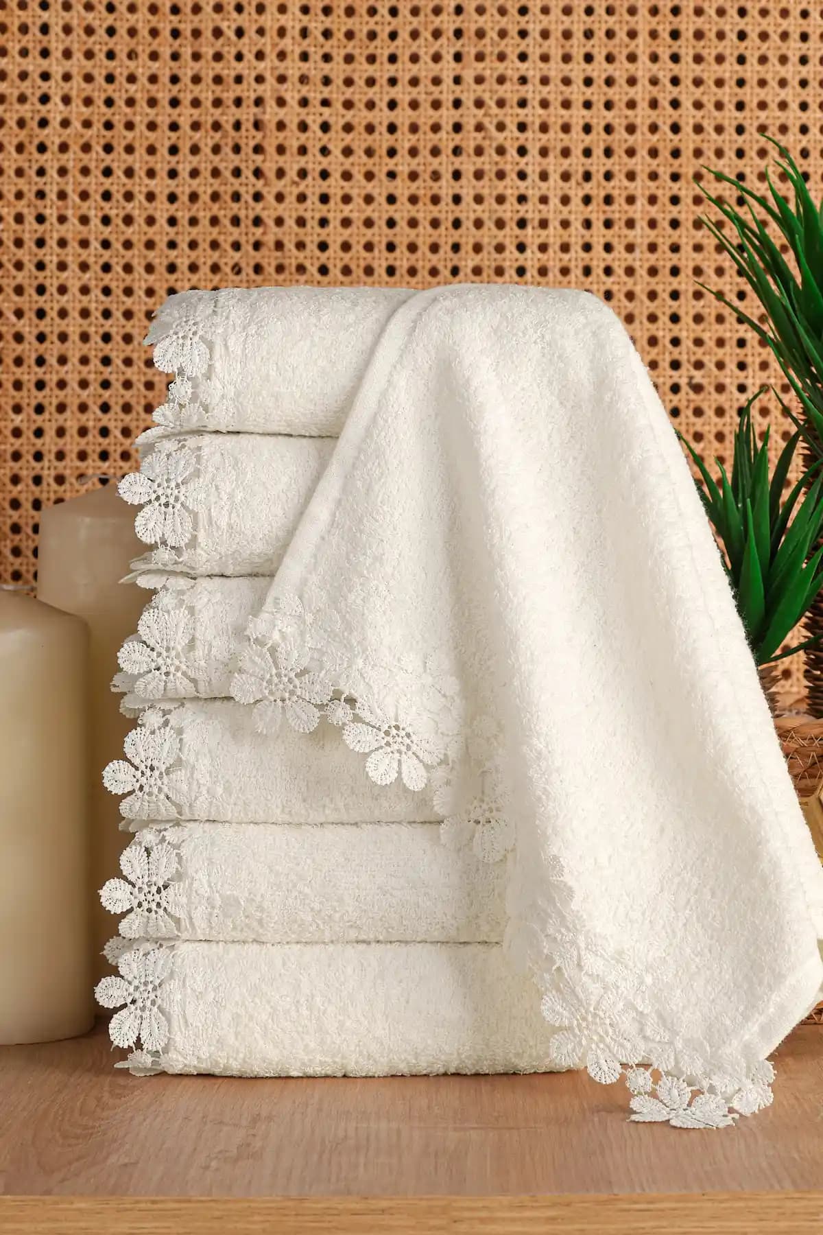 Güvenal 6'lı Dantelli Mutfak Havlu Seti 30x50cm Şık ve Dayanıklı Tasarım