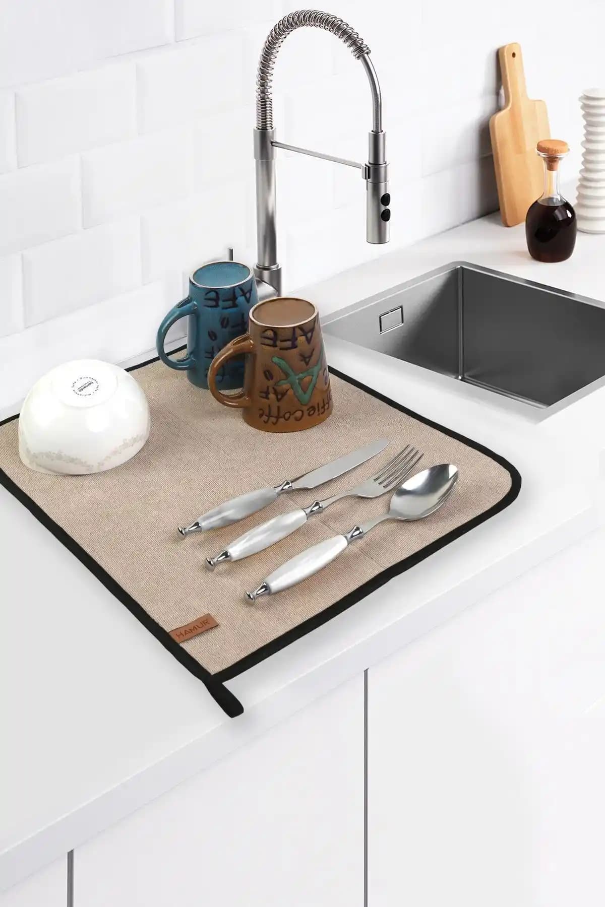 HAMUR Mikro Fiber Bulaşık Kurutma Matı: Pratik ve Dayanıklı Mutfak Aksesuarı