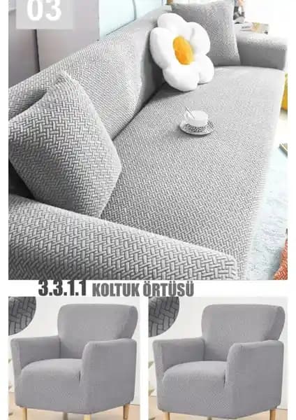 Hansaray Home Tuğla Desenli Koltuk Örtüsü Modern ve Dayanıklı Tasarım