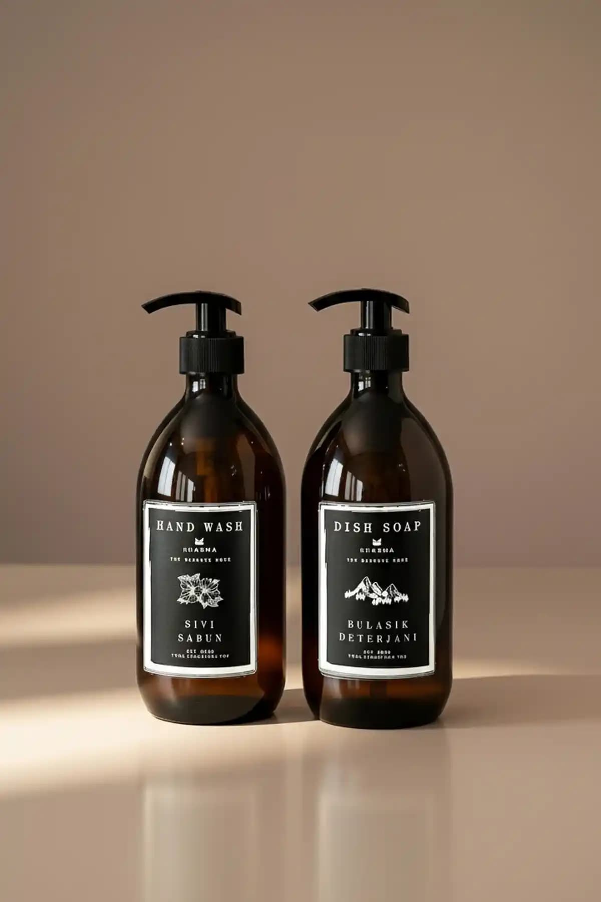 KHAKMA 2’li Cam Dispenser Seti: Estetik ve İşlevsel Mutfak ve Banyo Aksesuarı