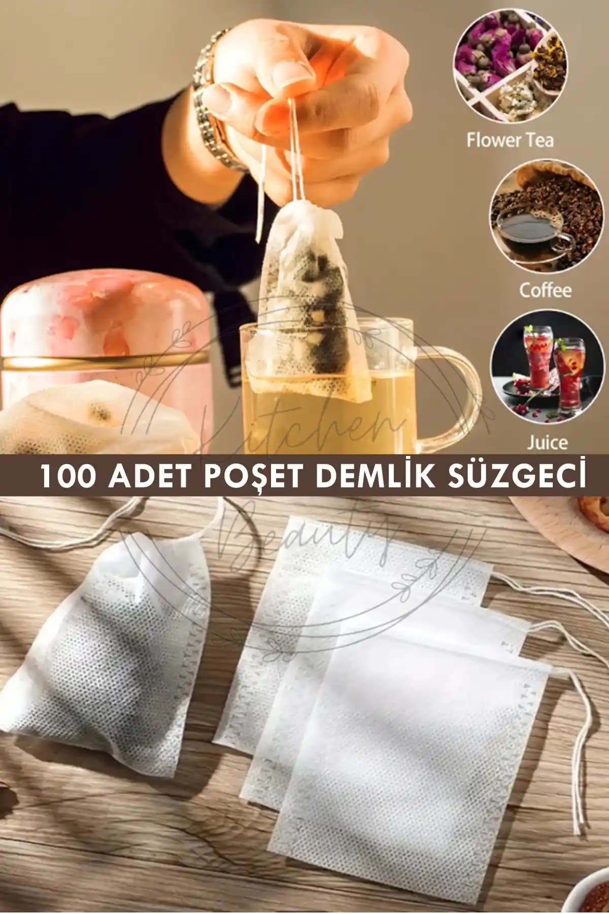 Kitchen Beauty 100 Adet İpli Çaydanlık İçi Çay Demleme Poşeti İncelemesi