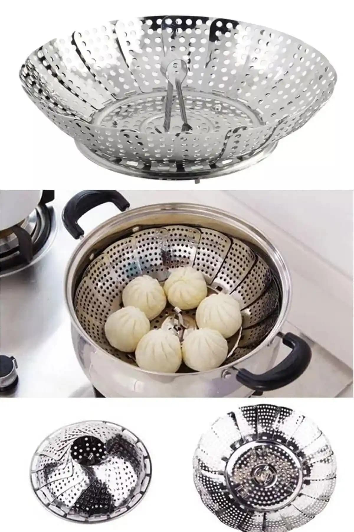 Kitchen Beauty Katlanabilir Buharda Pişirme Aparatı: Sağlıklı ve Pratik Sebze Pişirme Çözümü