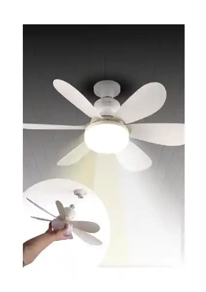 Kiwi KFAN-7680 Tavan Tipi Vantilatör: Enerji Verimli, Işıklı ve Uzaktan Kumandalı Tasarım