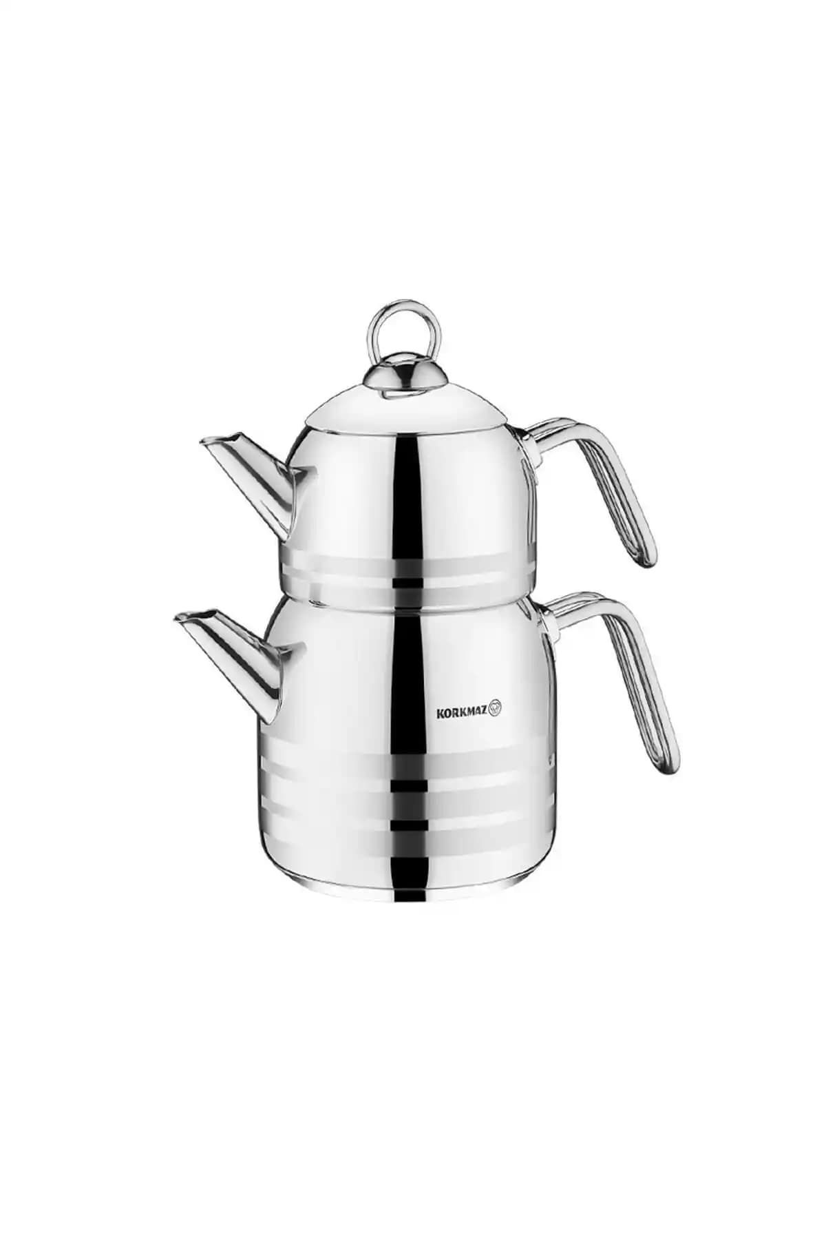 Korkmaz Mega Largo Çaydanlık Takımı 4.4 Litre Dayanıklı ve Estetik Mutfak Gereciği