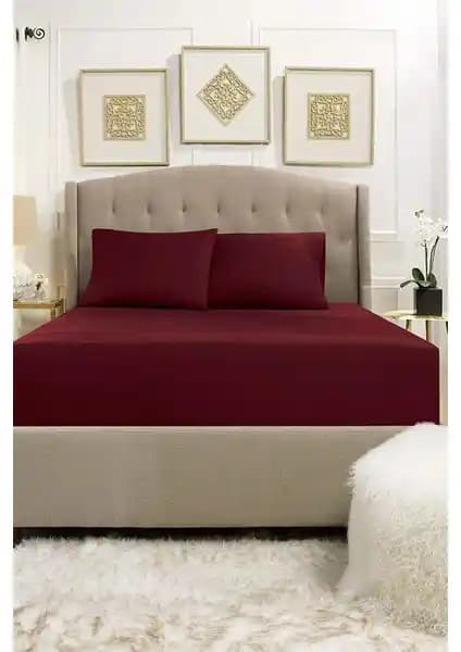 Lady Moda Çift Kişilik %100 Pamuklu Penye Lastikli Çarşaf Yatak Konforunu Artıran Şık Tasarım