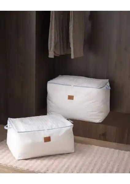 Madame Coco Nuage 2'li Baskılı Hurçlar Beyaz ve Açık Mavi Renk Seçenekleriyle