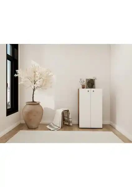 MasifMarket 2 Kapaklı Amalfi Dolap: Modern ve Dayanıklı Çok Amaçlı Depolama Ünitesi