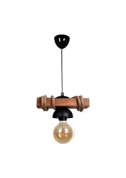 Megüsa Ahşap Tekli Halatlı Sarkıt Avize: Estetik ve Dayanıklı Tasarım Özellikleri