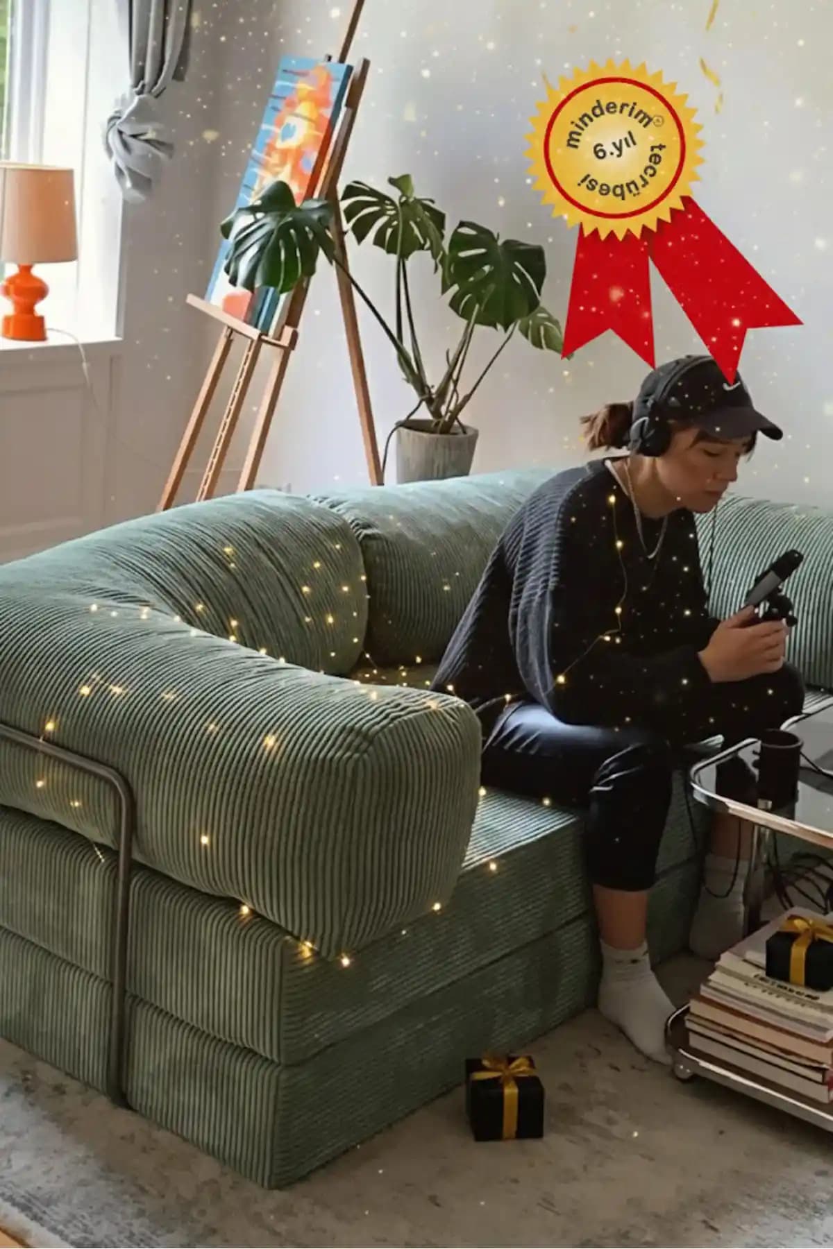 Minderim Eko Kanepe: Modern Tasarım ve Çok Yönlü Fonksiyonellik Sunan Yeşil Oturma Çözümü