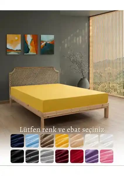 MODELHOME %100 Pamuk Penye Sarı Lastikli Çarşaf Yatak Konforu ve Estetiği İçin Uygun Çözüm