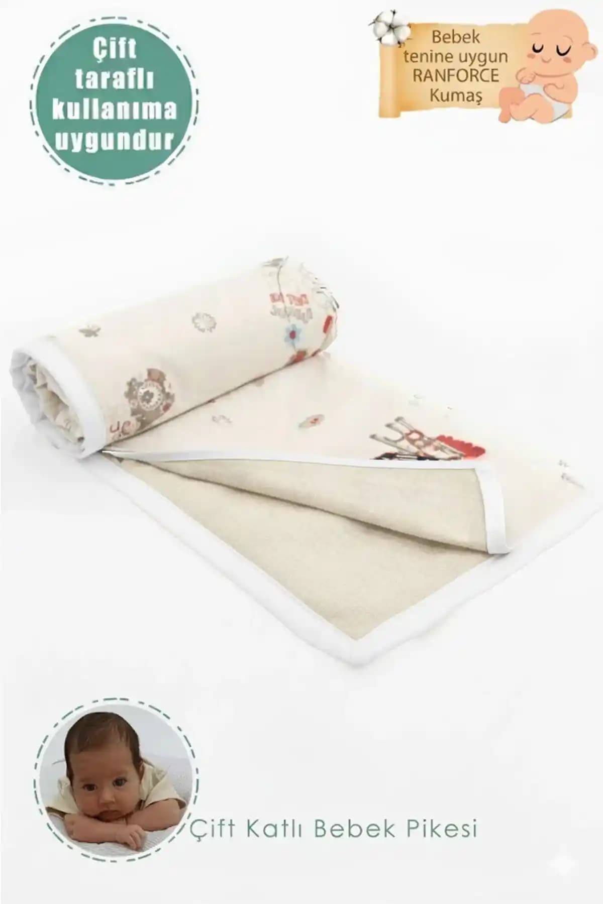 Mordesign Çift Kat Bebek Pikesi: Doğal Malzeme ve Estetikle Bebek Konforunu Artırın