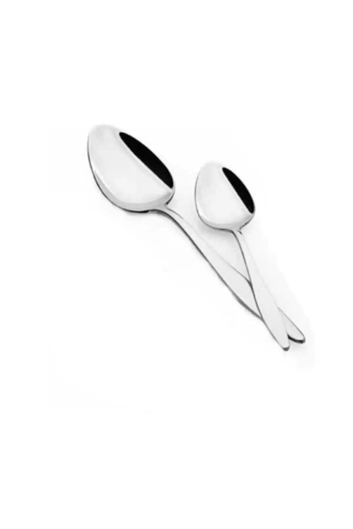 Nehir Sahra Sade Çay Kaşık Seti 12 Parça Modern ve Dayanıklı Tasarım