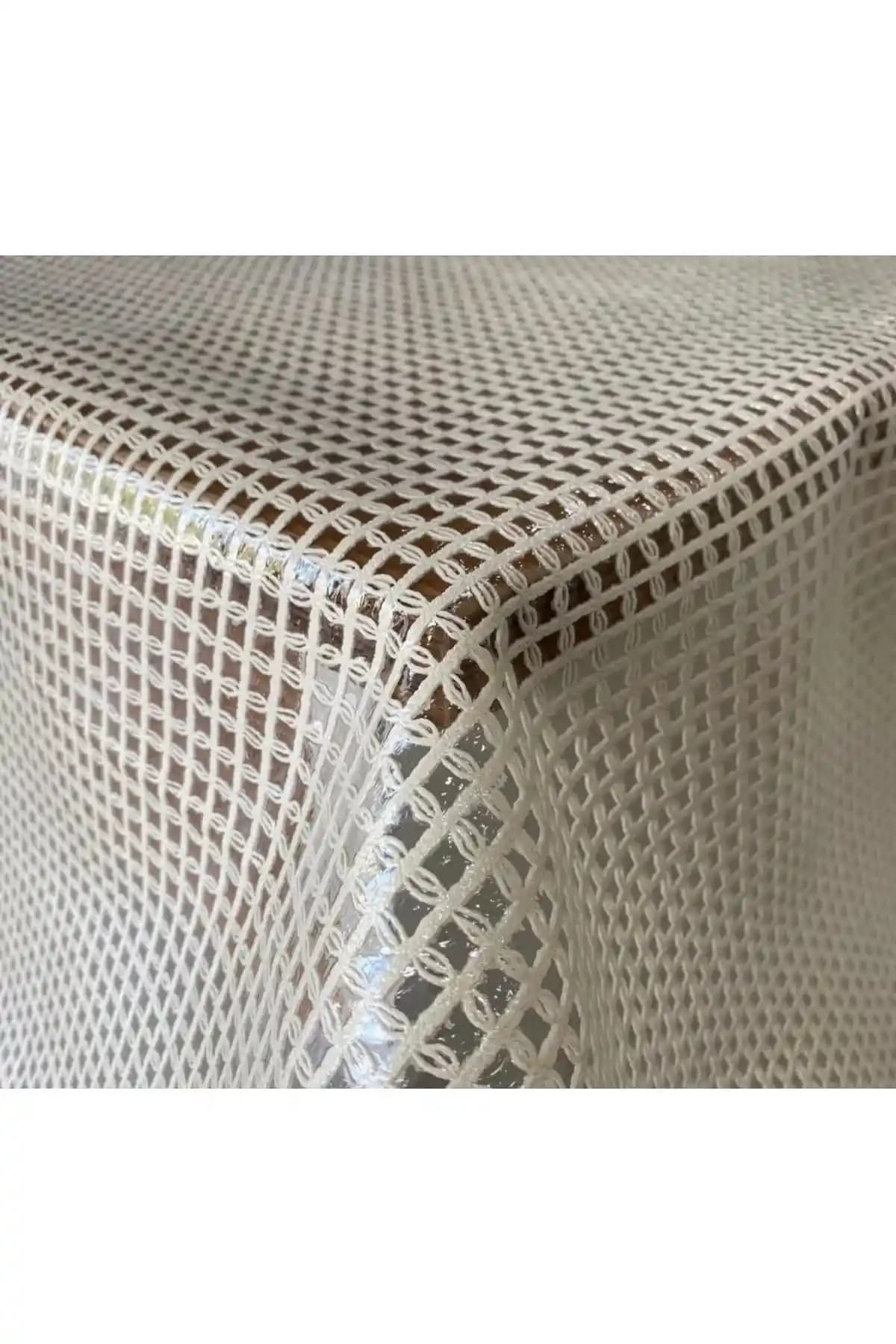 NYK HOME Hasır Desen Lüks PVC Masa Örtüsü Modern ve Dayanıklı Tasarım
