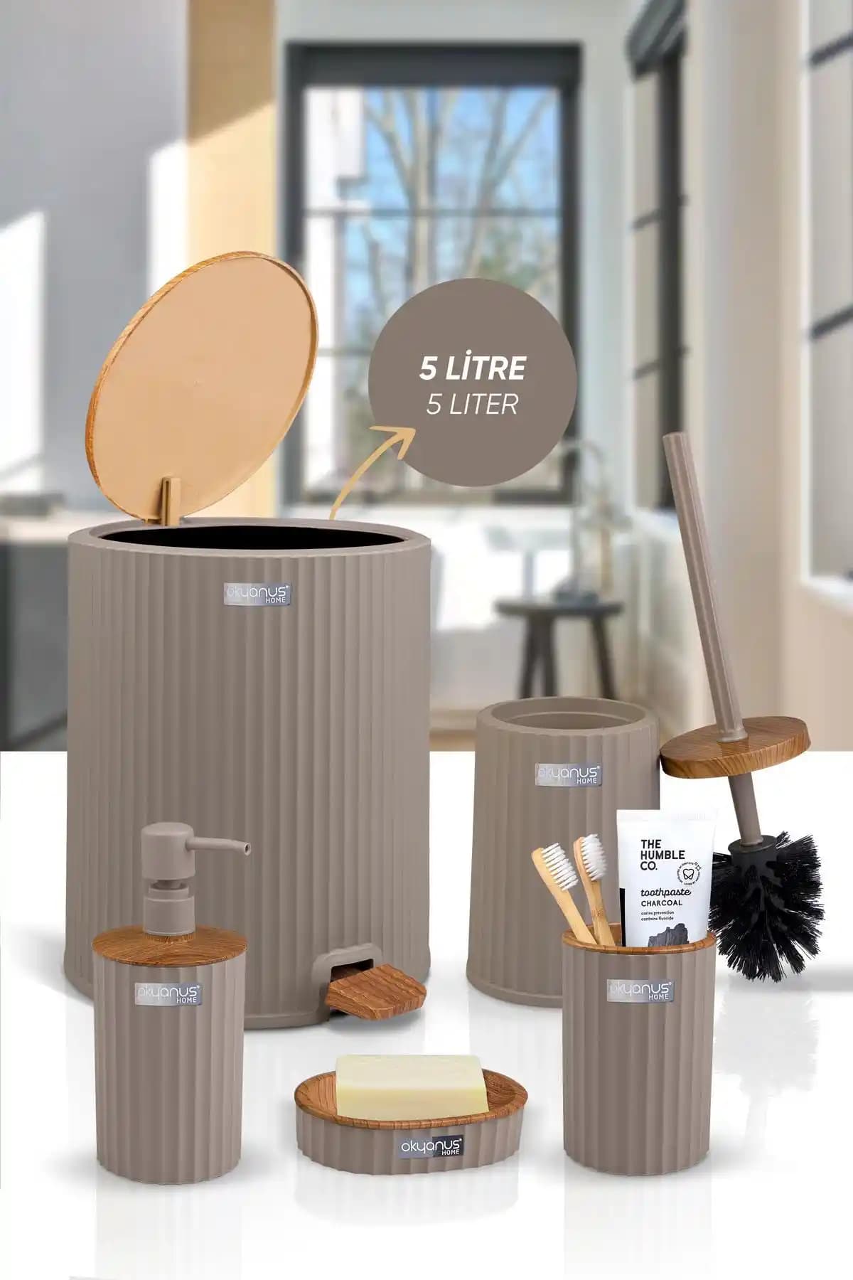 Okyanus Home Coliseum Vizon Ahşap Desenli 5'li Banyo Seti Detaylı İnceleme ve Değerlendirme