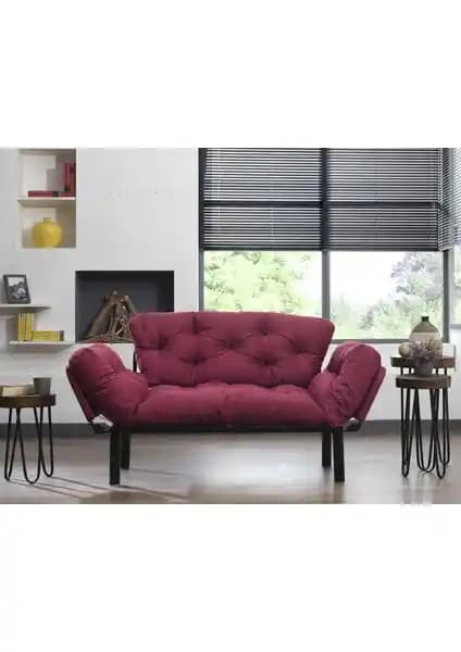 Pafu Nitta İkili Yataklı Koltuk Bordo Modern Tasarım ve Çok Yönlü Kullanım Özellikleri