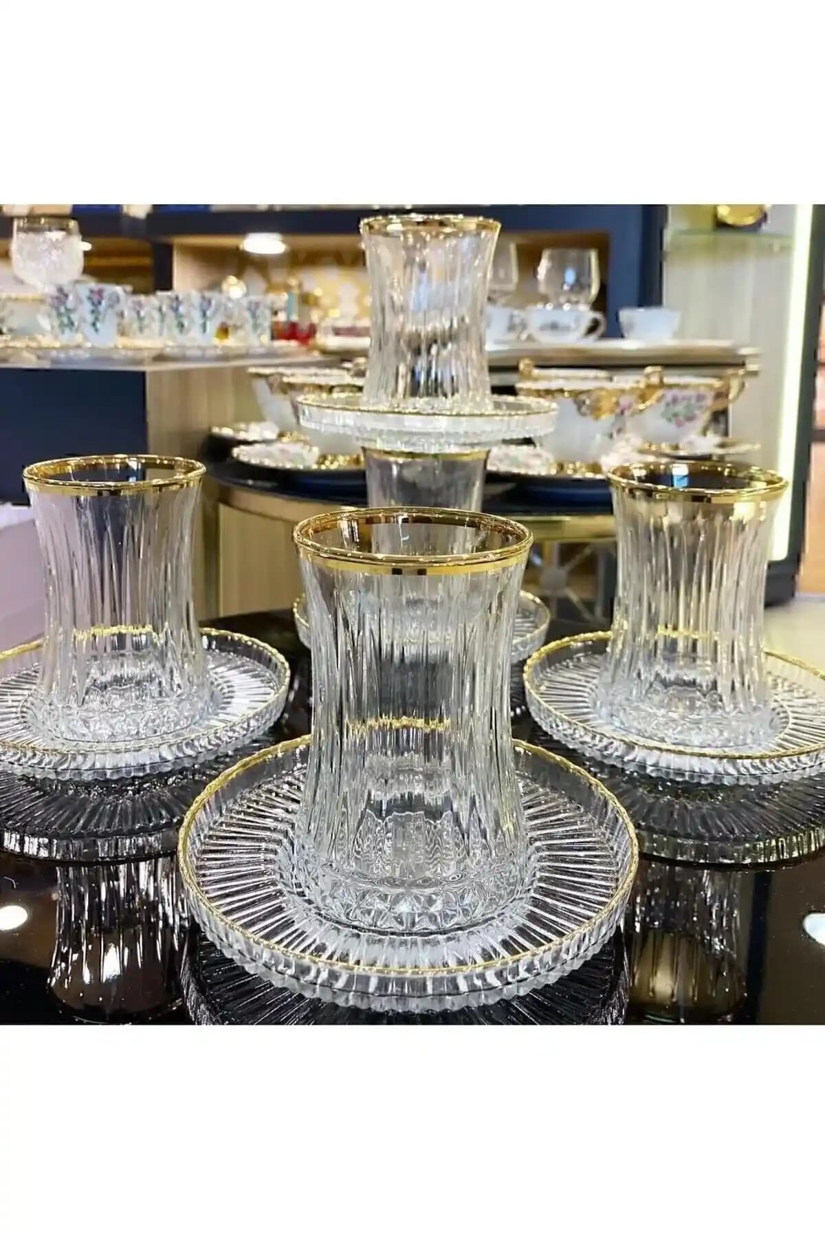 Paşabahçe Elysia 6 Kişilik Cam Çay Seti Estetik ve Fonksiyonel Tasarım