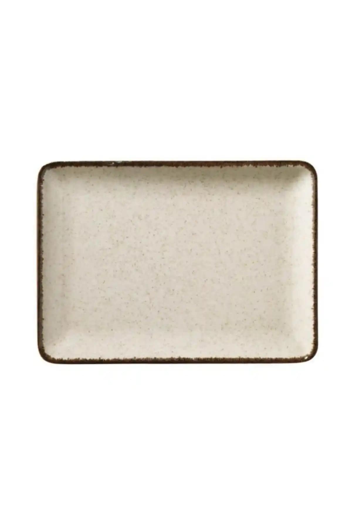 PEARL Dikdörten Düz Tabak 27x20 Cm Şık ve Dayanıklı Porselen Tasarım