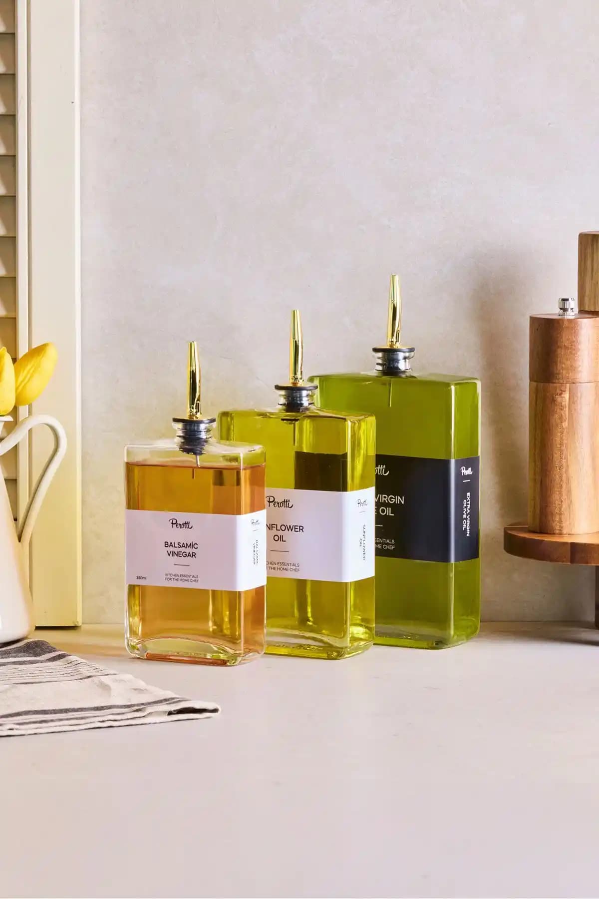 Perotti Molivet 3'lü Gold Kapak Cam Yağdanlık Sosluk ve Sirkelik Seti Detaylı İnceleme