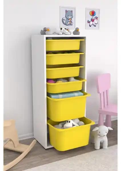 Pratico Cara 2 Büyük 4 Küçük Çok Amaçlı Dolap: Çok Yönlü ve Estetik Depolama Çözümü