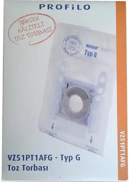 Profilo Vs4Pt Vs5Pt Vs6Pt Uyumlu Orijinal Toz Torbası Seti 5'li dayanıklı ve hijyenik temizlik için