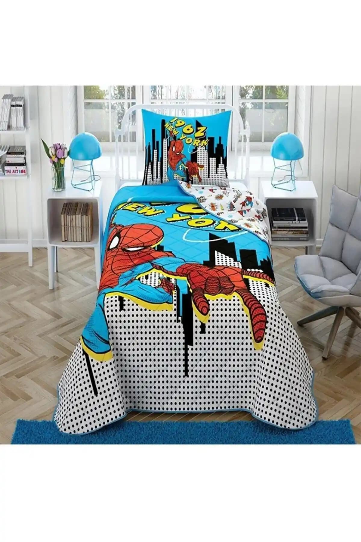 Taç Spider-Man Power Tek Kişilik Yatak Örtüsü: Dayanıklı ve Estetik Tasarım