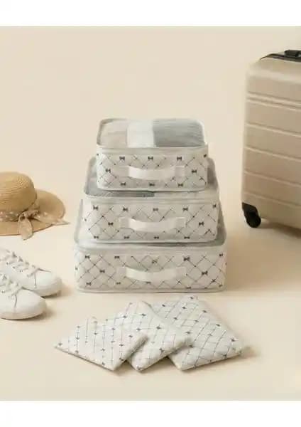 Textia Home 6’lı Valiz İçi Düzenleyici Seti Seyahat ve Ev Düzeni İçin Pratik Çözüm