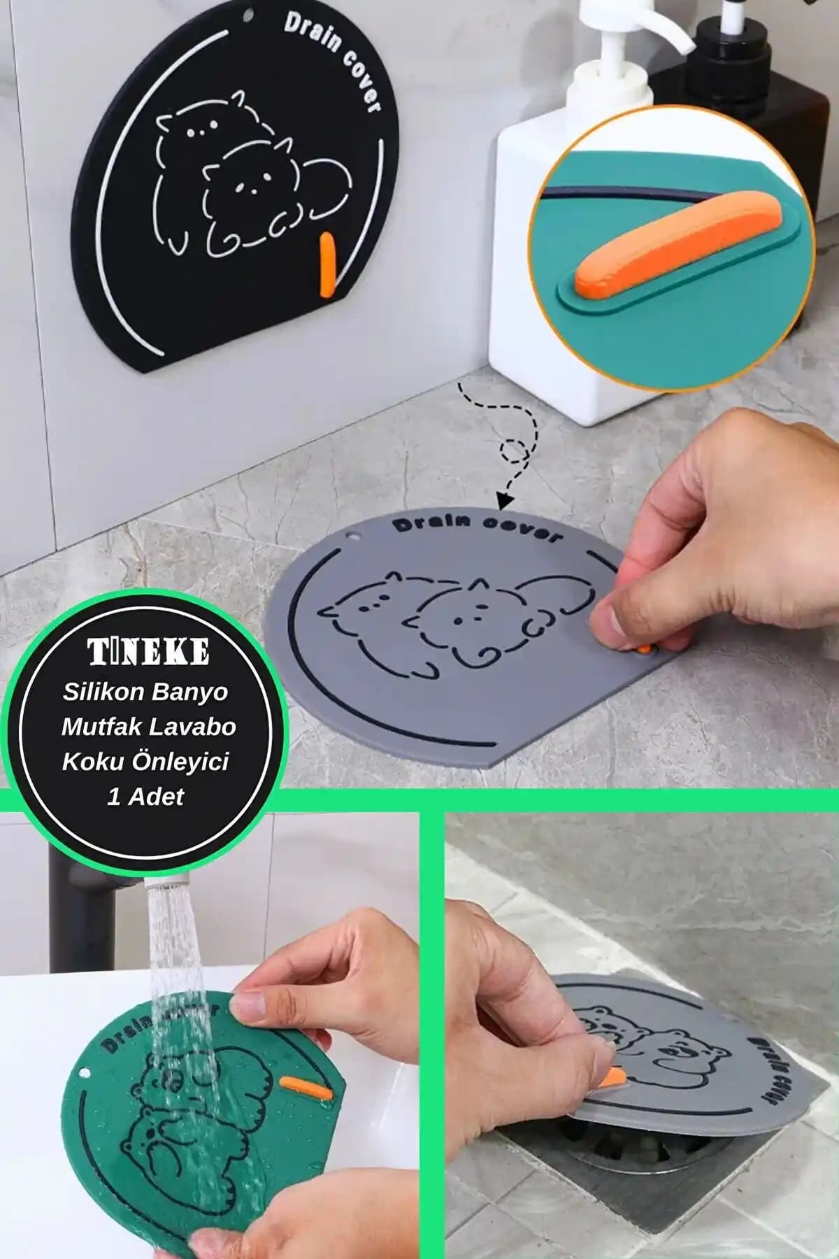 TİNEKE Lavabo Koku Önleyici Silikon Ped ile Hijyen ve Konfor Artırıcı Çözüm