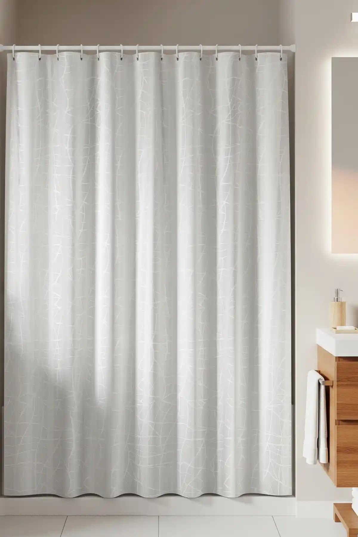 Tropik Mermer Desen Banyo Perdesi: Estetik ve Dayanıklı Modern Tasarım