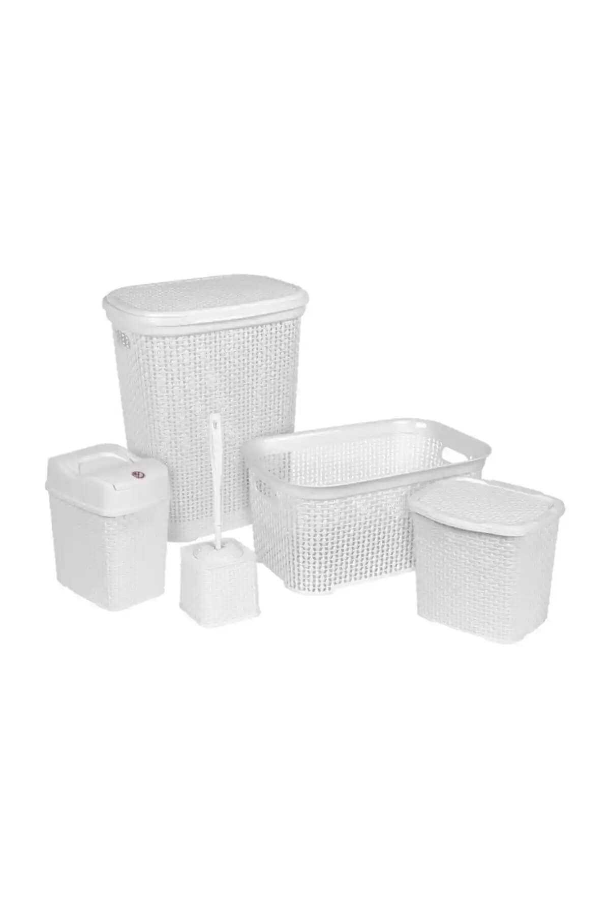 Uygun Plastik Damla 5'li Çeyiz Seti: Fonksiyonel ve Estetik Ev Gereçleri Paketi