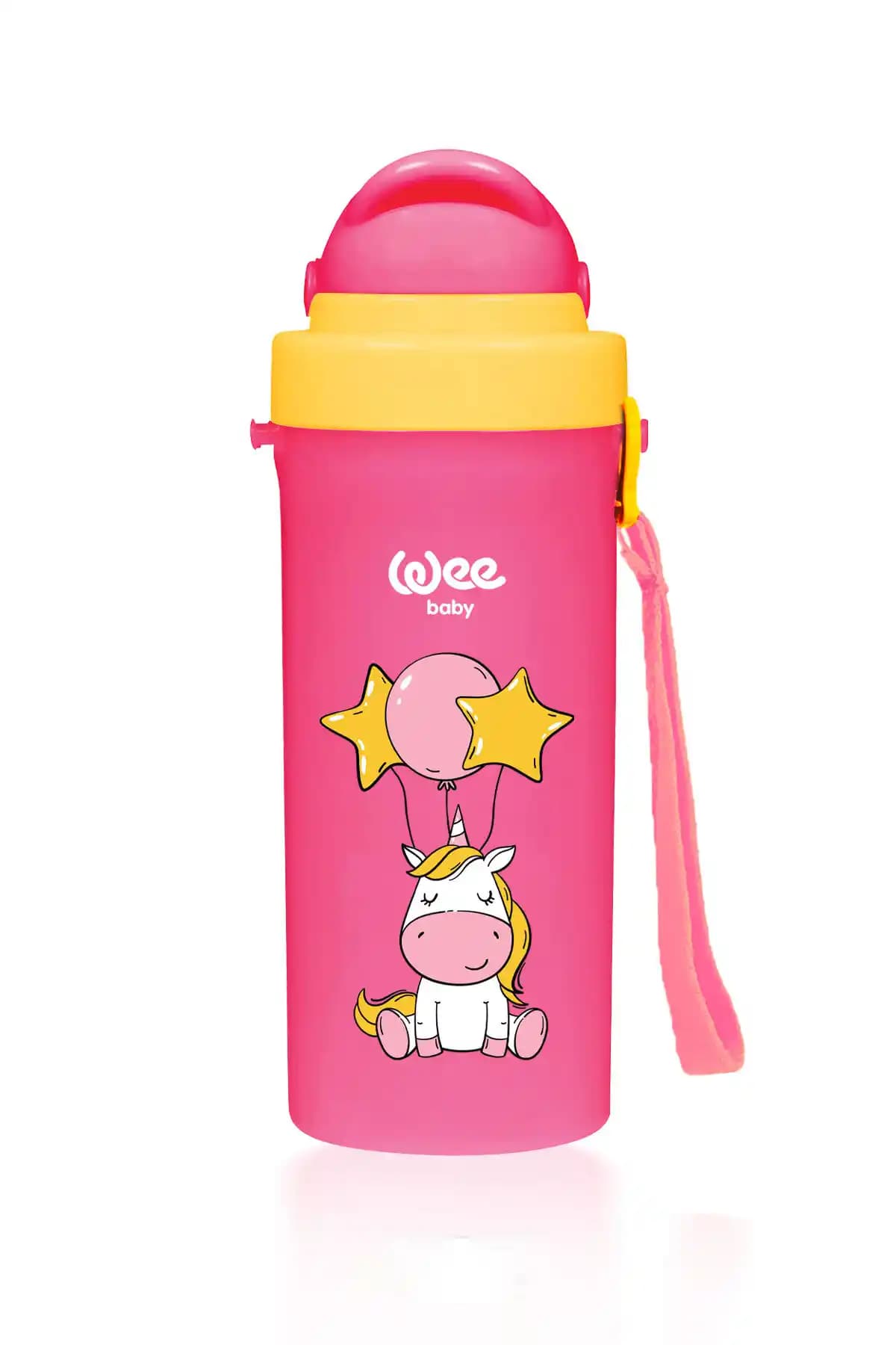 Wee Baby Pipetli Bardak 300 ml Pembe Güvenli ve Kullanışlı Bebek İçin Tasarlanmış