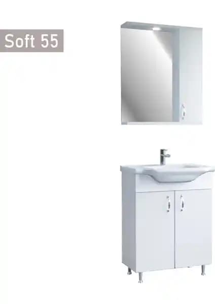 Wons Era Soft 55 cm Beyaz Banyo Dolabı Modern ve Fonksiyonel Tasarım Özellikleri